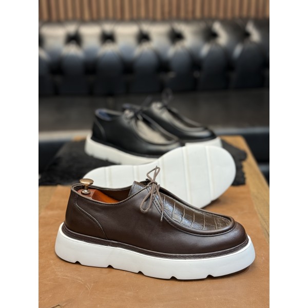 Yüksek Kaliteli Hakiki Deri Loafer Ayakkabı (Siyah-Kahverengi-Nubuk)