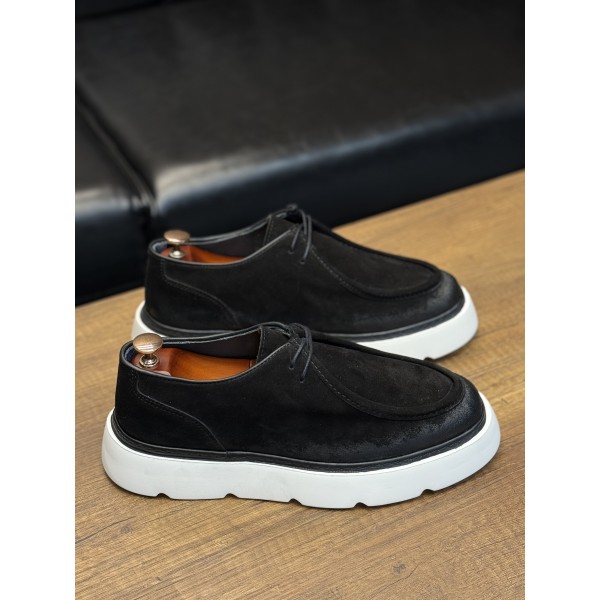 Yüksek Kaliteli Hakiki Deri Loafer Ayakkabı (Siyah-Kahverengi-Nubuk)