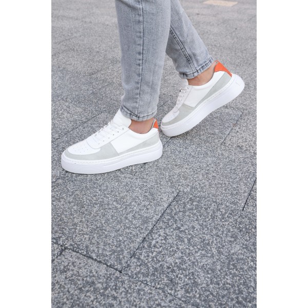 Yüksek Tabanlı Hakiki Deri Erkek Sneaker Ayakkabı