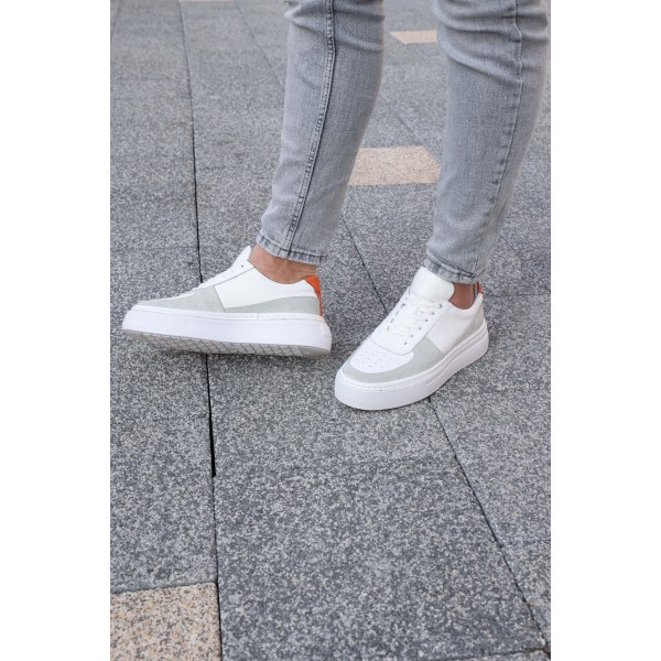 Yüksek Tabanlı Hakiki Deri Erkek Sneaker Ayakkabı