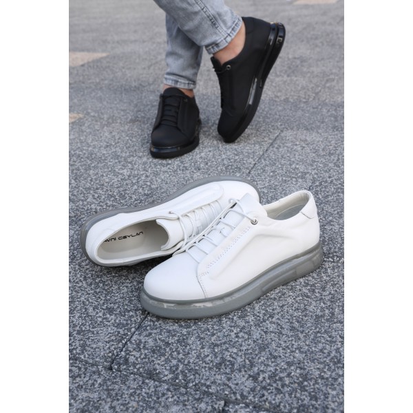Avni Ceylan Jet White Hakiki Deri Erkek Sneaker Ayakkabı