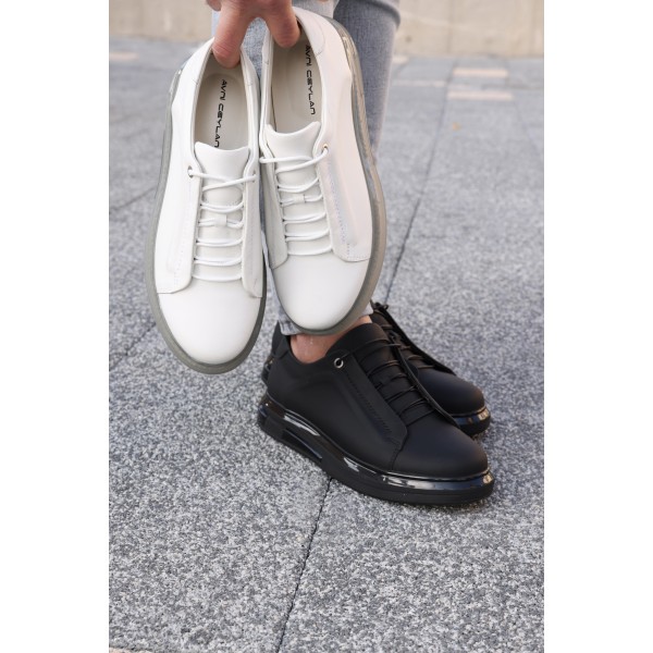 Avni Ceylan Jet White Hakiki Deri Erkek Sneaker Ayakkabı
