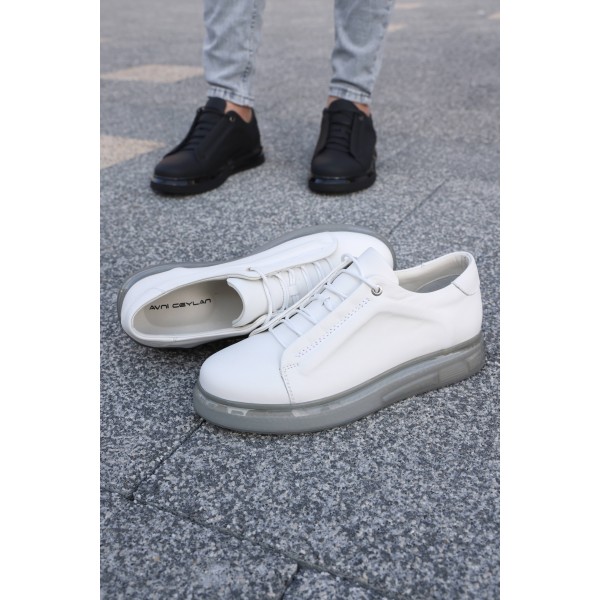 Avni Ceylan Jet White Hakiki Deri Erkek Sneaker Ayakkabı