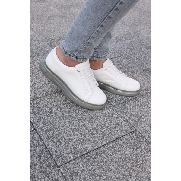Avni Ceylan Jet White Hakiki Deri Erkek Sneaker Ayakkabı