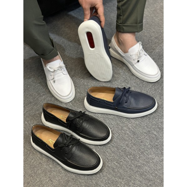 Topuk Dikeni Korumalı Air Tabanlı Hakiki Deri Babet Ayakkabı