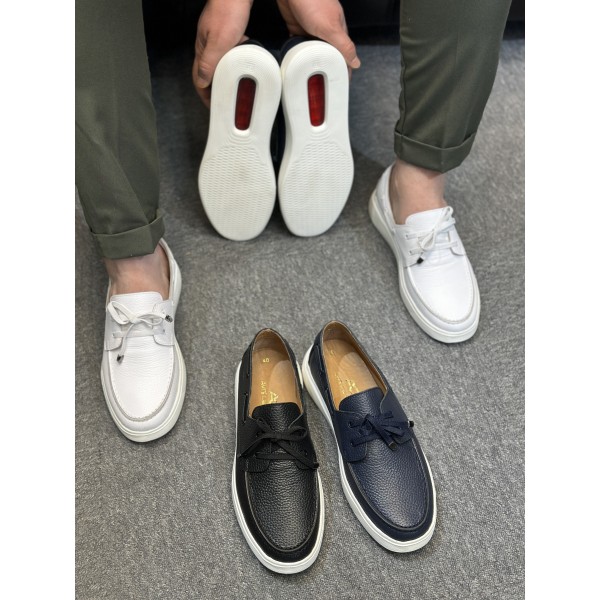 Topuk Dikeni Korumalı Air Tabanlı Hakiki Deri Babet Ayakkabı