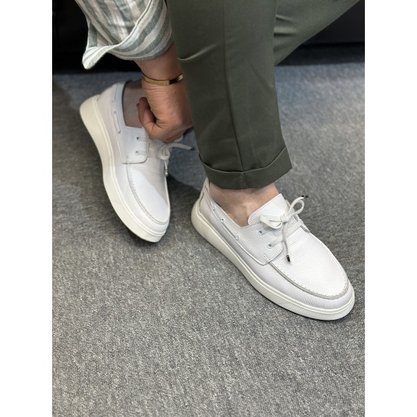 Topuk Dikeni Korumalı Air Tabanlı Hakiki Deri Babet Ayakkabı