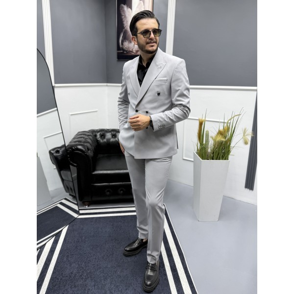 Avni Ceylan Milano Doppio Stil Kruvaze Takım Elbi...