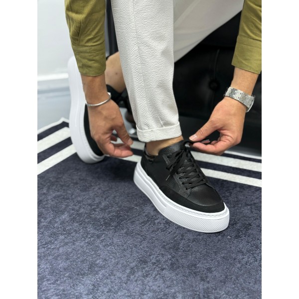 Imperial Black&White Hakiki Deri Erkek Sneaker 