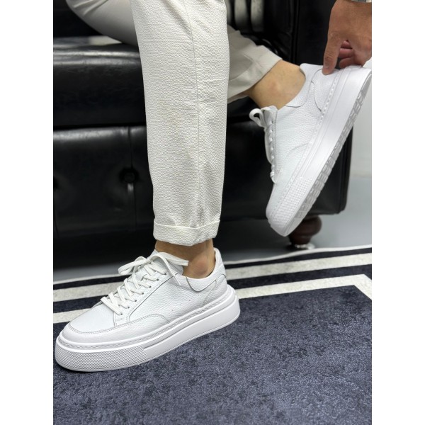 Imperial Black&White Hakiki Deri Erkek Sneaker 