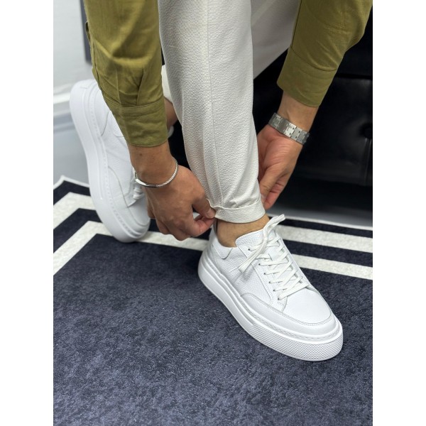 Imperial Black&White Hakiki Deri Erkek Sneaker 