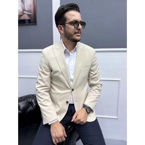 MonoFlex Kırışmaz Kumaş Tek Düğme Erkeke Ceket