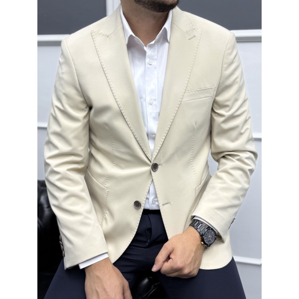 MonoFlex Kırışmaz Kumaş Tek Düğme Erkeke Ceket