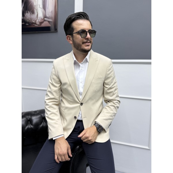 MonoFlex Kırışmaz Kumaş Tek Düğme Erkeke Ceket