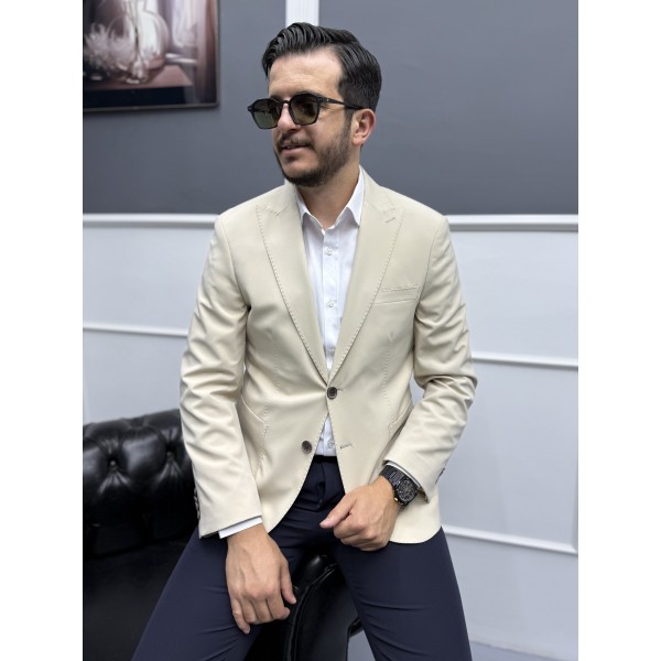 MonoFlex Kırışmaz Kumaş Tek Düğme Erkeke Ceket
