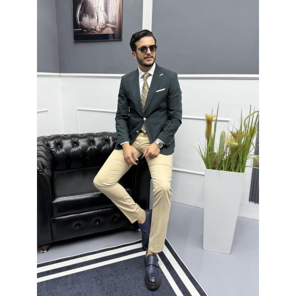 Lux İtalyan Stil Erkek Takım Elbise Klasik ve Modern Stil Bir Arada Koyu Kahverengi