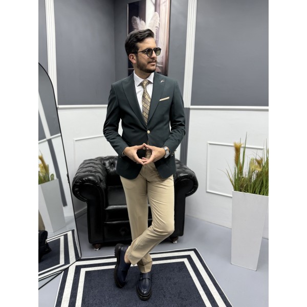 Lux İtalyan Stil Erkek Takım Elbise Klasik ve Modern Stil Bir Arada Koyu Kahverengi