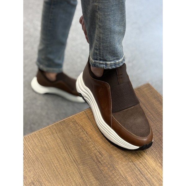 MonoLace Model deri sneaker ayakkabı 