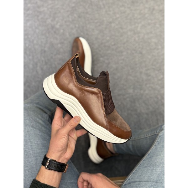 MonoLace Model deri sneaker ayakkabı 