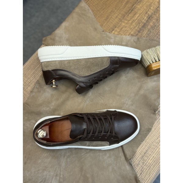 Şık zarif deri sneaker ayakkabı