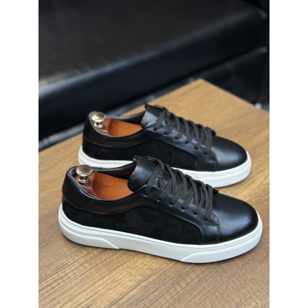 Şık zarif deri sneaker ayakkabı