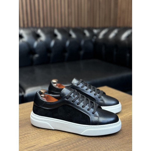 Şık zarif deri sneaker ayakkabı