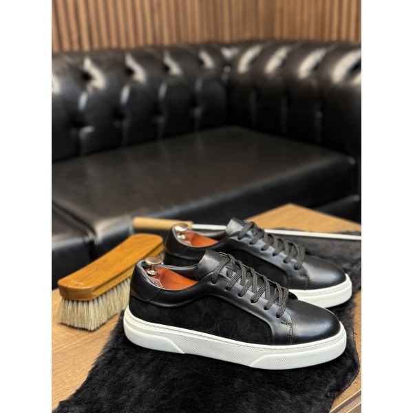 Şık zarif deri sneaker ayakkabı