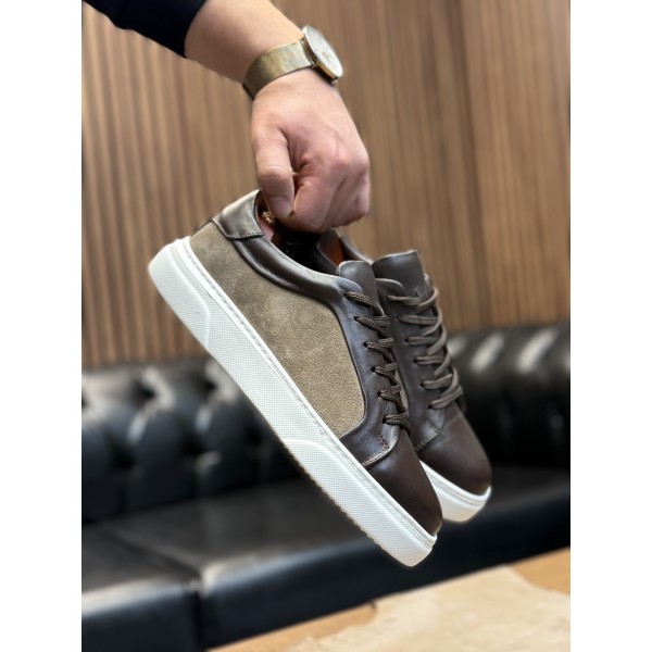 Şık zarif deri sneaker ayakkabı