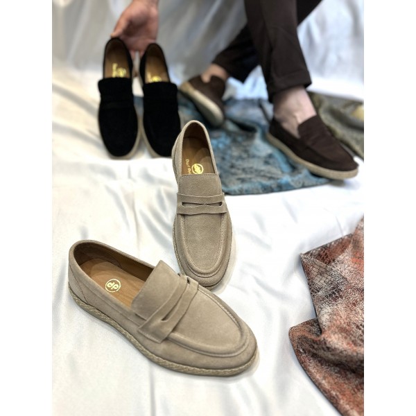  Yazlık Nubuk Deri Çarık Babet Ayakkabı