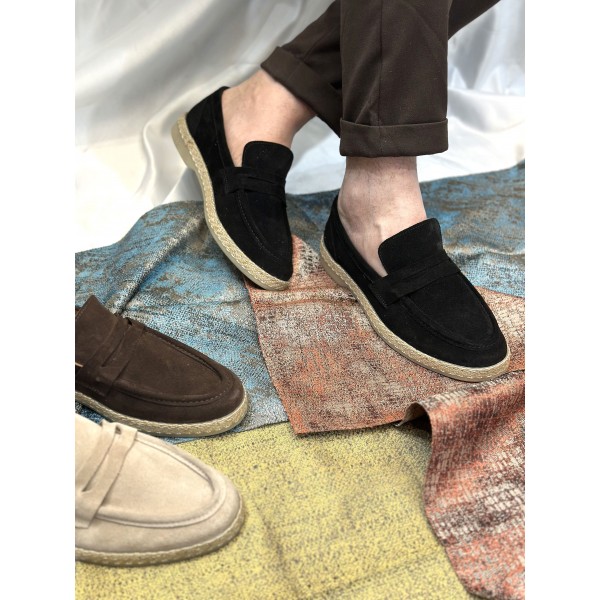  Yazlık Nubuk Deri Çarık Babet Ayakkabı