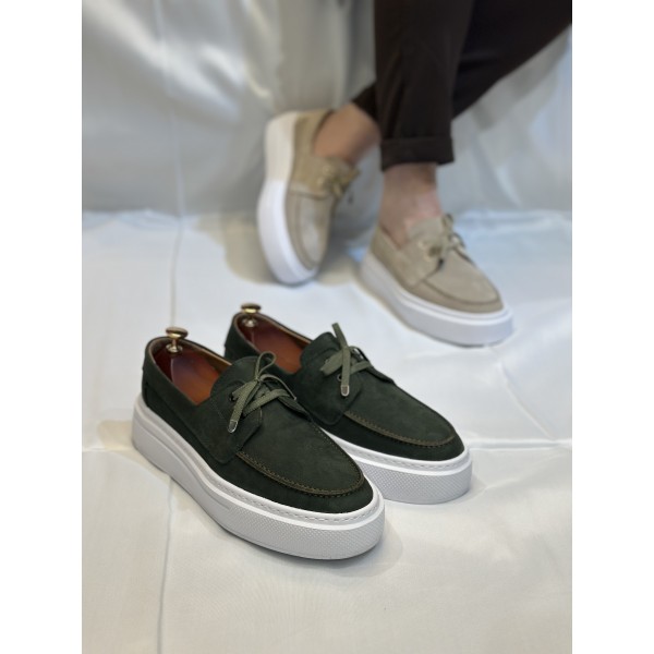 Bağcık Detaylı babet ayakkabı 