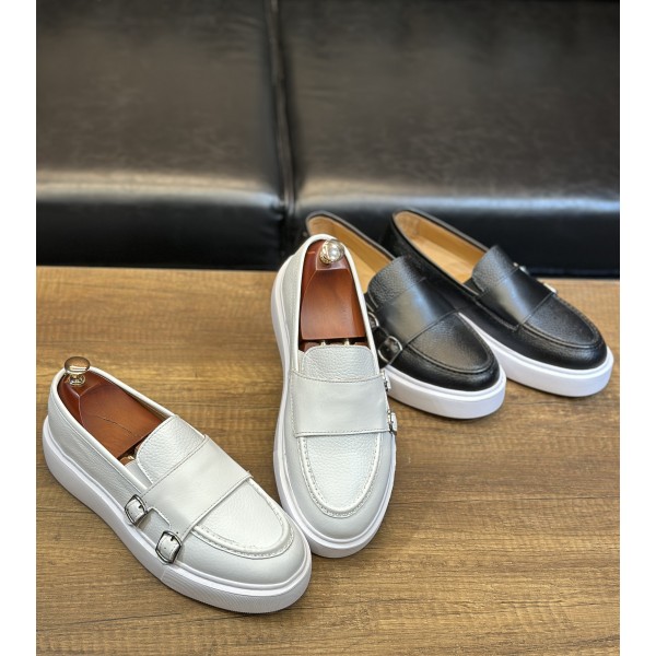 Toka Detaylı Casual Babet deri ayakkabı