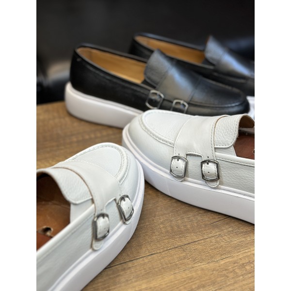 Toka Detaylı Casual Babet deri ayakkabı