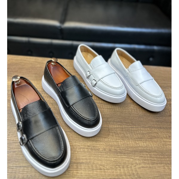 Toka Detaylı Casual Babet deri ayakkabı