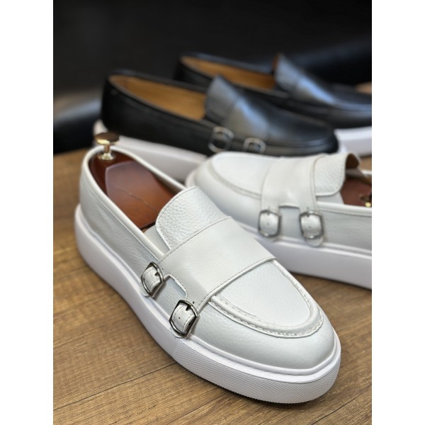 Toka Detaylı Casual Babet deri ayakkabı