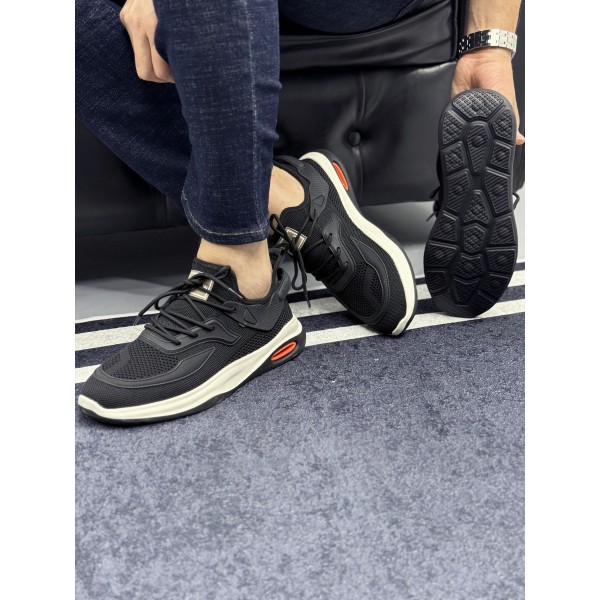 Siyah Erkek Rahat Triko Ayakkabı