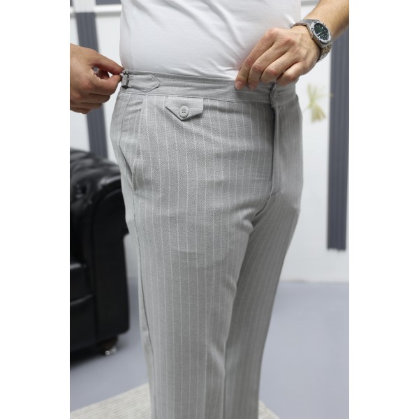 MonoLine Elegance Stil Tek Düğme Gofre Kumaş Takım Elbise