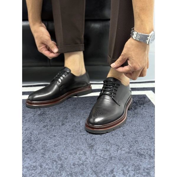 Hakiki Deri Siyah Erkek Klasik Ayakkabı