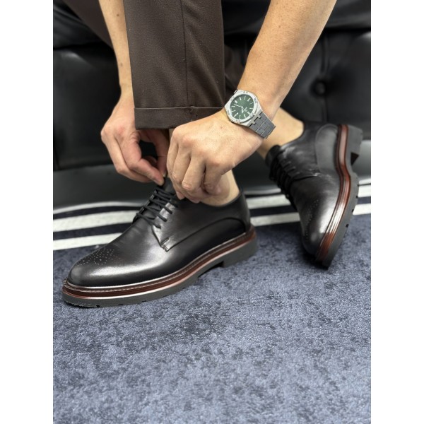 Hakiki Deri Siyah Erkek Klasik Ayakkabı