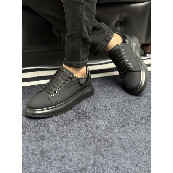  Hakiki Deri Siyah Casual Sneaker
