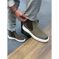 Zarif tasarım maksimum konfor EVA tabanlı Deri Kahverengi bot