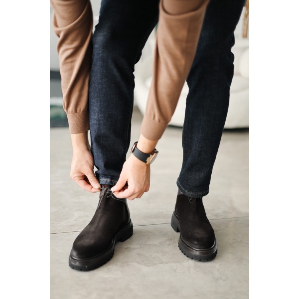 Bağcıklı Hakiki Deri Postal Bot