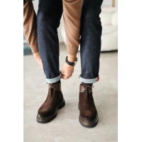 Bağcıklı Hakiki Deri Postal Bot