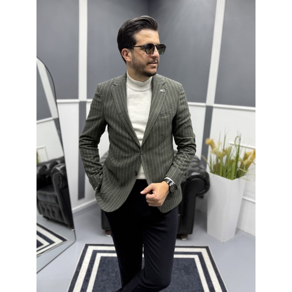 UrbanLayer Slim Fit Şişme Yelek Detaylı Blazer Ceket