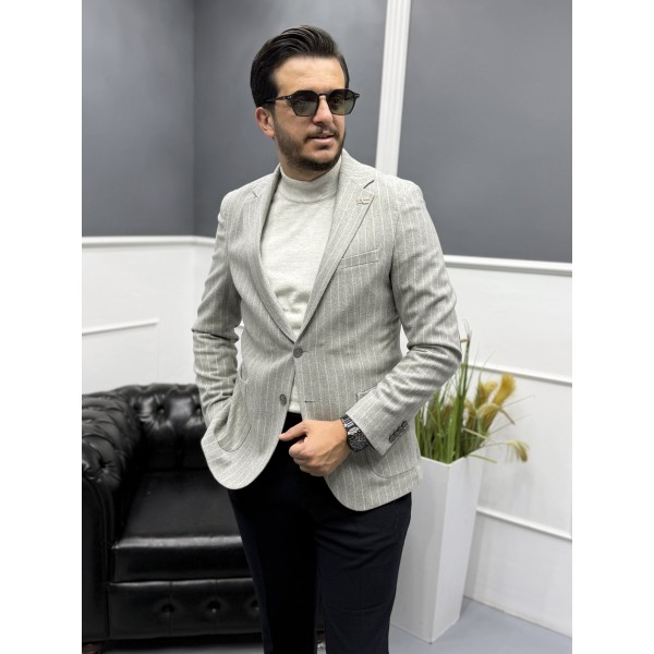 UrbanLayer Slim Fit Şişme Yelek Detaylı Blazer Ceket