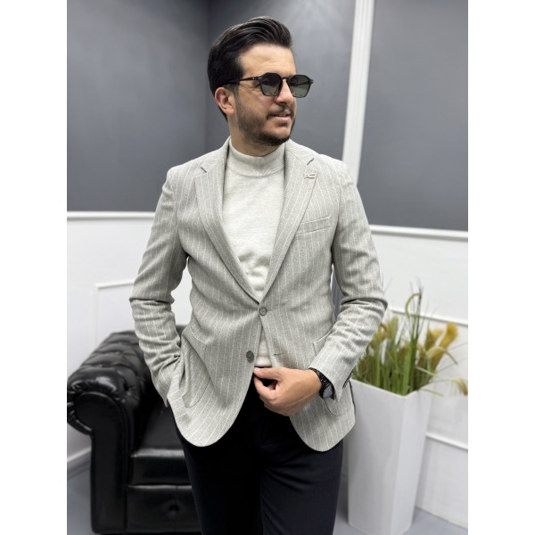 UrbanLayer Slim Fit Şişme Yelek Detaylı Blazer Ceket