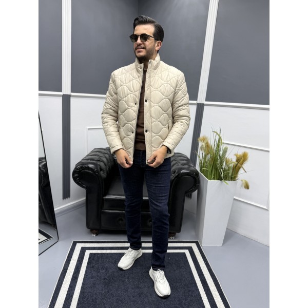 Erkek Dikiş Detaylı Kapitone Mont