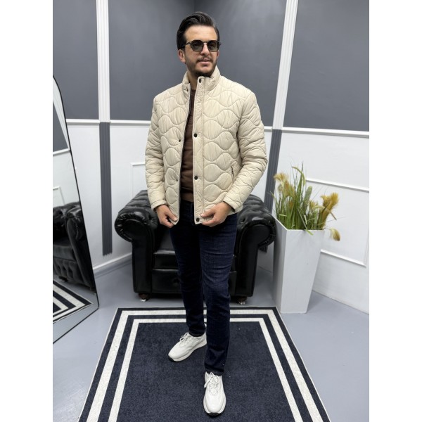 Erkek Dikiş Detaylı Kapitone Mont