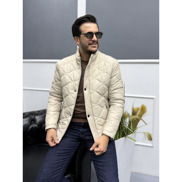 Erkek Dikiş Detaylı Kapitone Mont