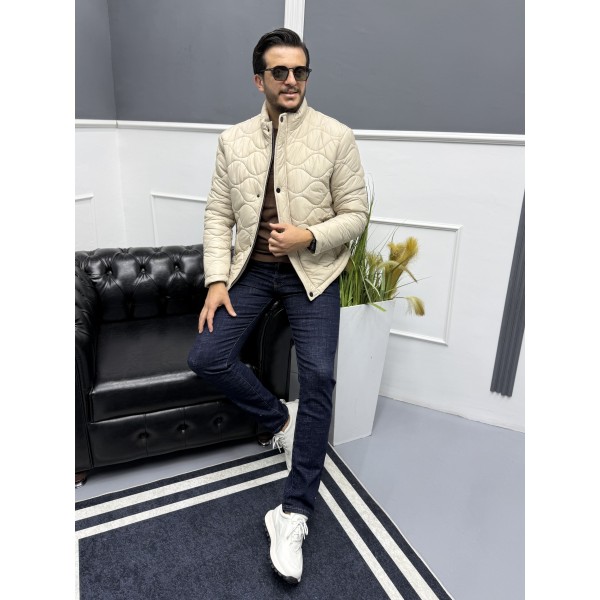 Erkek Dikiş Detaylı Kapitone Mont